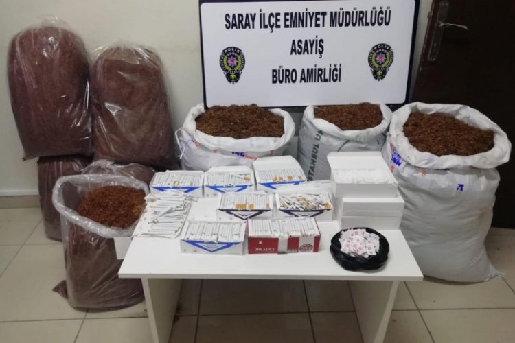 Tekirdağ'da 93 kilogram ka&ccedil;ak t&uuml;t&uuml;n ele ge&ccedil;irildi
