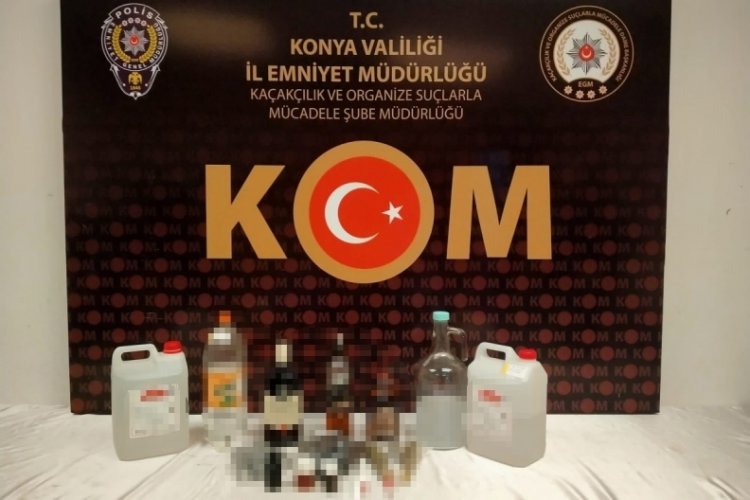 Konya'da yılbaşı &ouml;ncesi ka&ccedil;ak i&ccedil;ki operasyonu