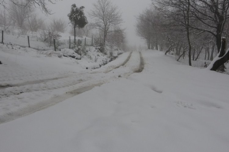 &Ccedil;anakkale Dumanlı Dağı'na ilk kar yağdı