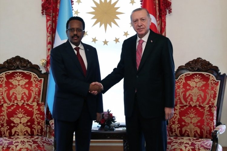 Cumhurbaşkanı Erdoğan, Somali Cumhurbaşkanı Farmajo ile g&ouml;r&uuml;şt&uuml;