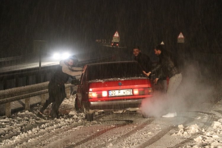Denizli-Antalya kara yolunda zor anlar