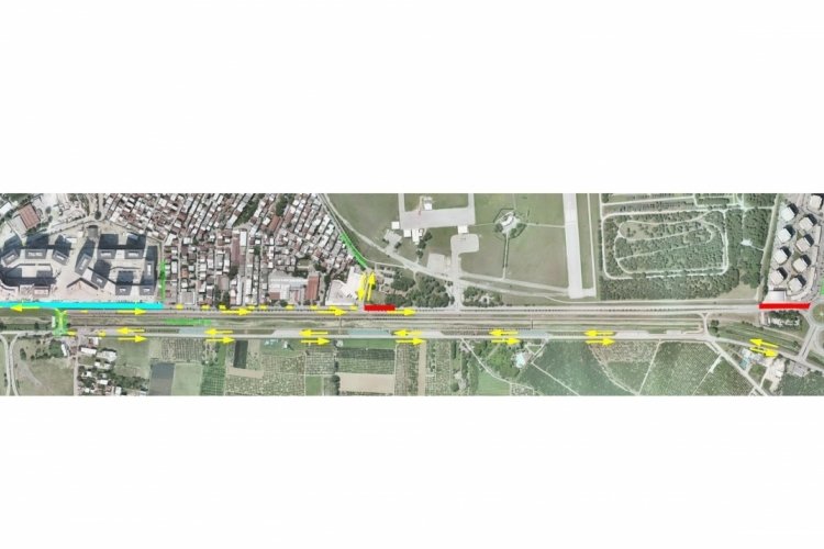 Bursa'da Yunuseli Bulvarı'nda trafik d&uuml;zenlemesi