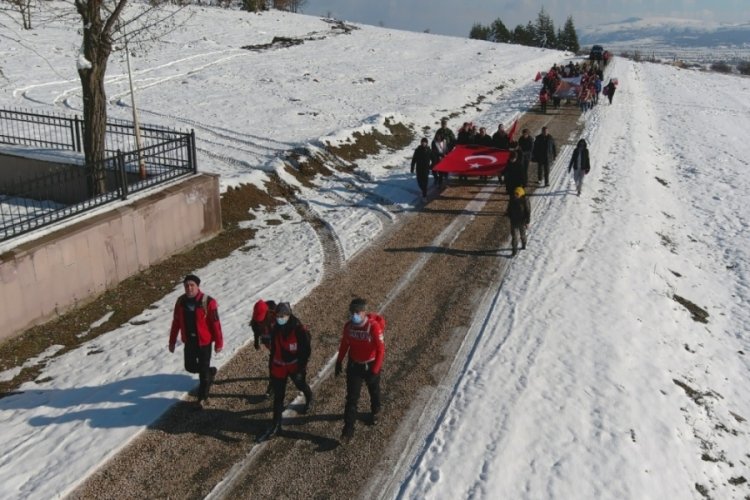 Boz&uuml;y&uuml;k'te Sarıkamış Şehitleri i&ccedil;in y&uuml;r&uuml;d&uuml;ler