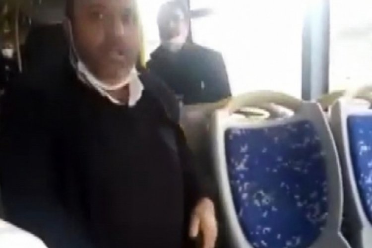 Otob&uuml;s şof&ouml;r&uuml; tartıştığı yolcuya bı&ccedil;ak &ccedil;ekip tehditler savurdu