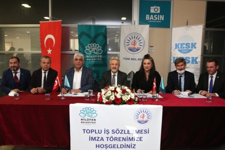 Bursa Nil&uuml;fer Belediyesi'nde toplu s&ouml;zleşme sevinci