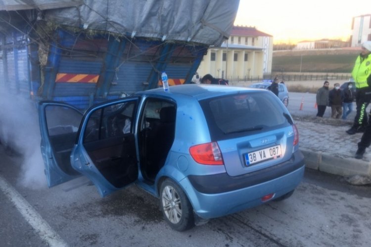 Bayburt'ta trafik kazası: 1 yaralı
