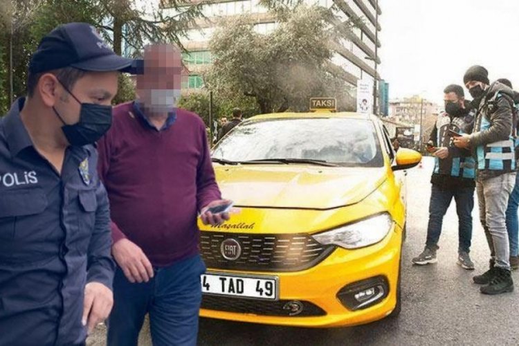 Taksi denetiminde bunu da g&ouml;rd&uuml;k...  Aracındaki &ccedil;akardan haberi yok!