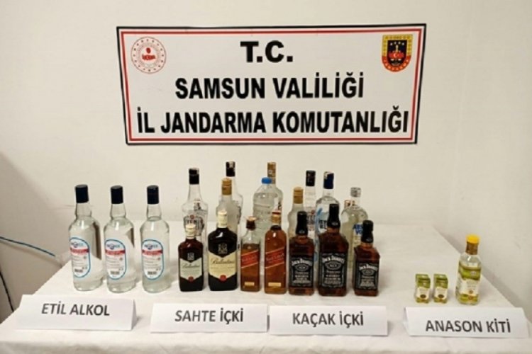 Samsun'da sahte i&ccedil;ki operasyonları: 5 g&ouml;zaltı