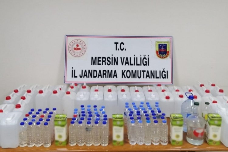Mersin'de sahte i&ccedil;ki operasyonunda 5 g&ouml;zaltı