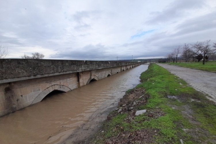 Edirne'de sel sonrası Ergene Nehri'nde korkutan y&uuml;kseliş