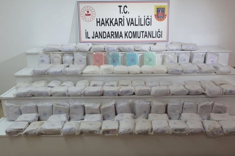 Hakkari'de 103 kilo eroin ele ge&ccedil;irildi