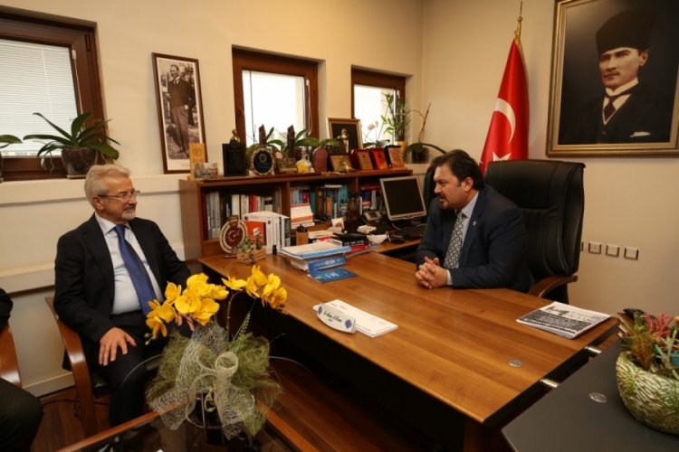 Başkan Erdem TBB y&ouml;netimine se&ccedil;ilen Altun'u ziyaret etti