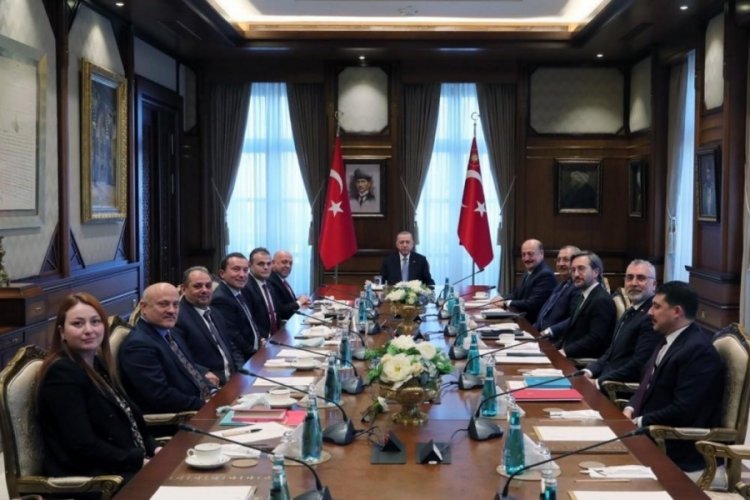Cumhurbaşkanı Erdoğan Hak-İş heyetini kabul etti