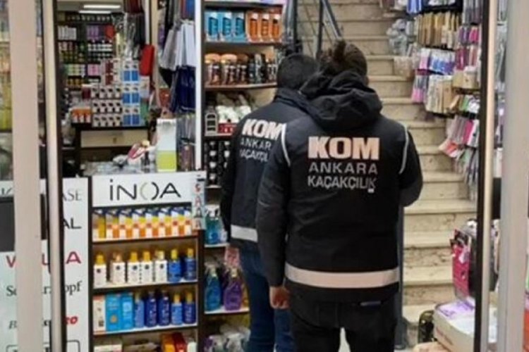 Ankara'da ka&ccedil;ak kozmetik &uuml;r&uuml;nlere y&ouml;nelik operasyon
