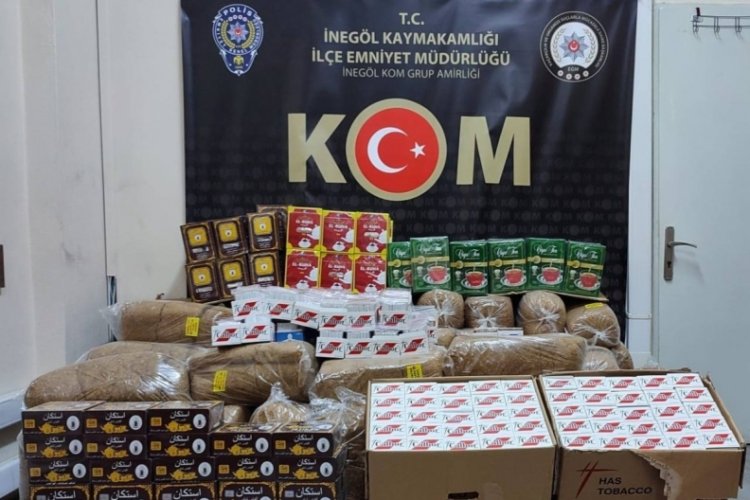 Bursa'da 4 işyerine ka&ccedil;ak t&uuml;t&uuml;n operasyonu