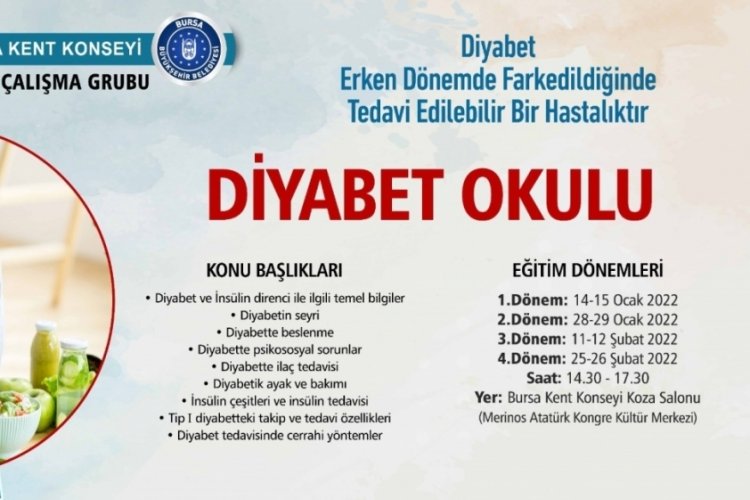 Bursa'da Kent konseyinde 'Diyabet Okulu' başlıyor