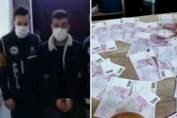 500'l&uuml;k banknotlardan oluşan 23 bin euro ele ge&ccedil;irildi
