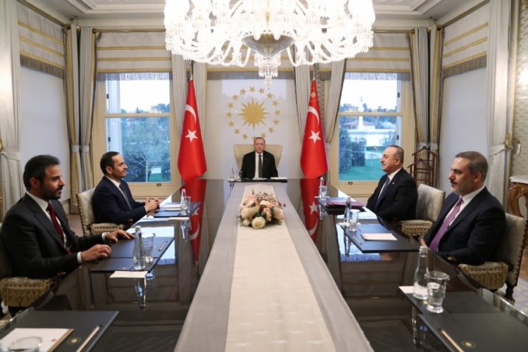 Cumhurbaşkanı Erdoğan, Katar Dışişleri Bakanı Al Sani'yi kabul etti