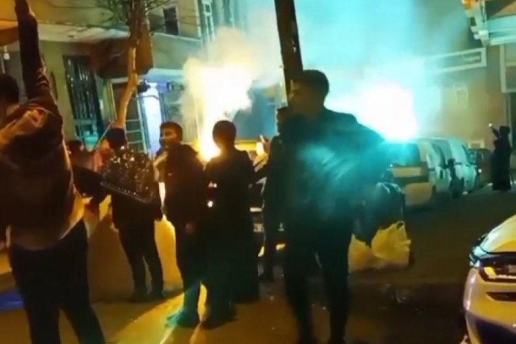 İstanbul Bağcılar'da d&uuml;ğ&uuml;n magandalarından havaya ateş