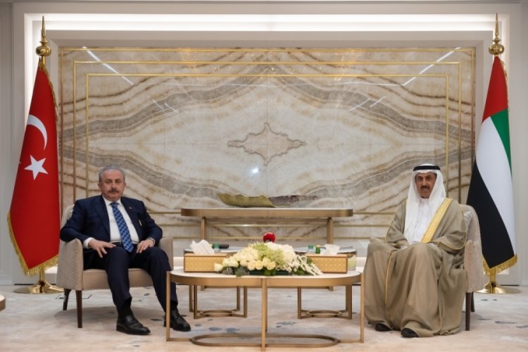 Mustafa Şentop, BAE Federal Ulusal Konsey Başkanı Ghobash ile g&ouml;r&uuml;şt&uuml;