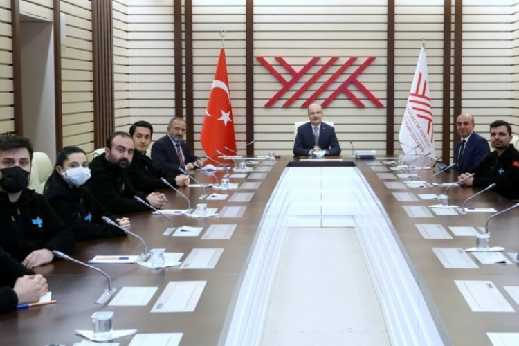 Grizu-263 Takımı Y&Ouml;K Başkanı ile bir araya geldi