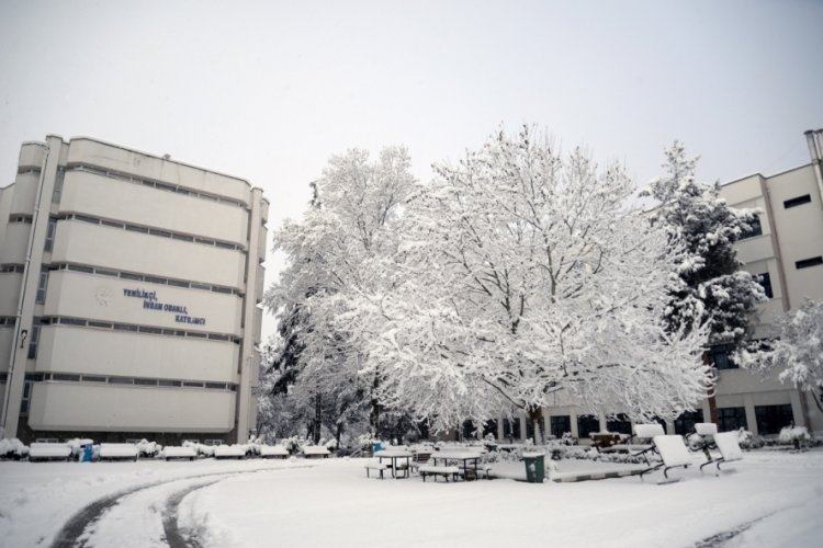 Bursa Uludağ &Uuml;niversitesi karlar altında