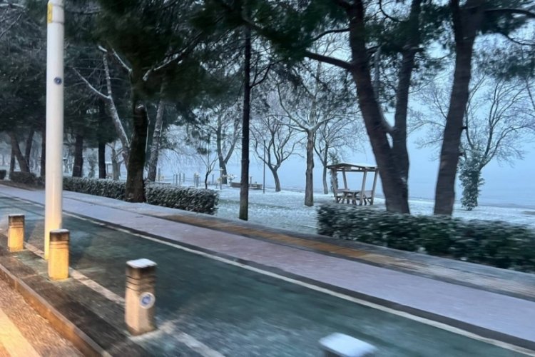 Bursa'da kuruyan İznik g&ouml;l&uuml; i&ccedil;in kar yağışı umut oldu