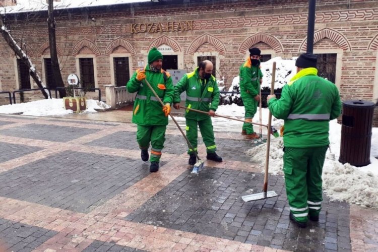 Bursa, Osmangazi'de 7/24 Kar Mesaisi