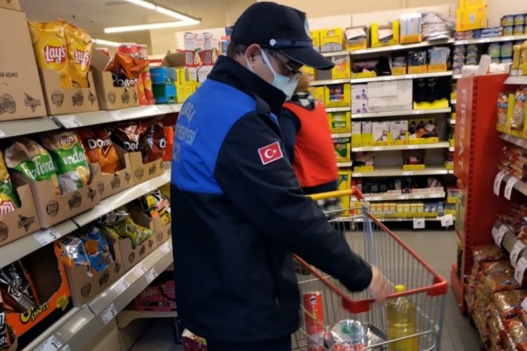 Bursa Osmangazi'de kasa ve raf fiyatı denetimi