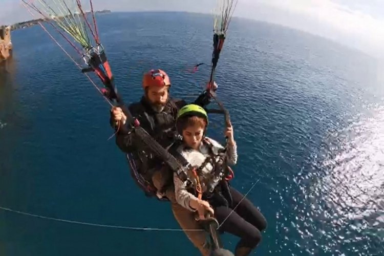 Antalya'da yama&ccedil; paraş&uuml;t&uuml;ne misina takıldı! O anlar kamerada