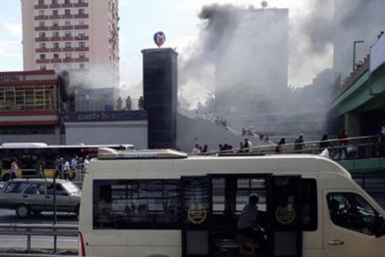 İstanbul'da metro istasyonunda yangın paniği