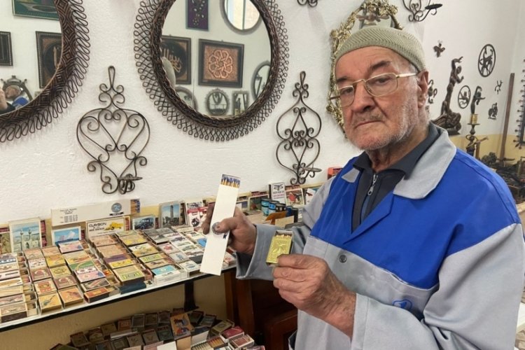 62 yıldır kibrit kutusu biriktiriyor