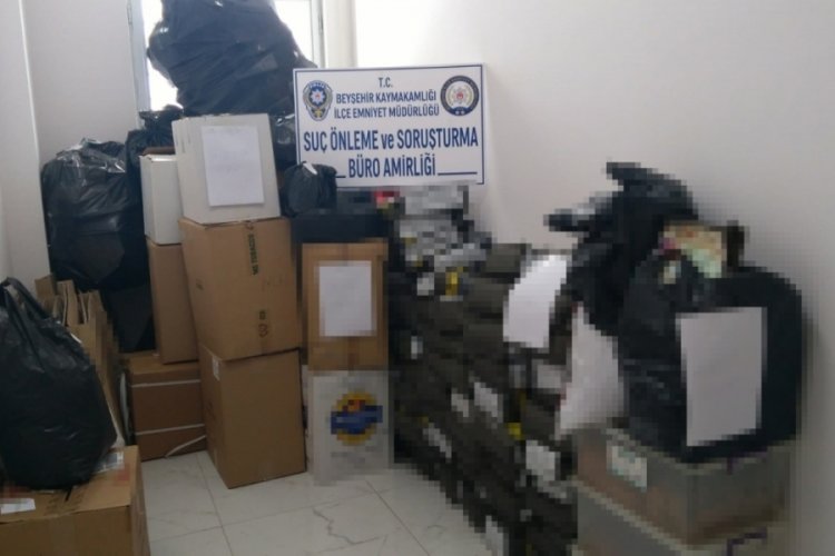 Konya'da ka&ccedil;ak sigara operasyonunda 7 g&ouml;zaltı