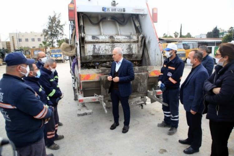 Akdeniz Belediyesinden temizlik &ccedil;alışanlarına koku tazminatı