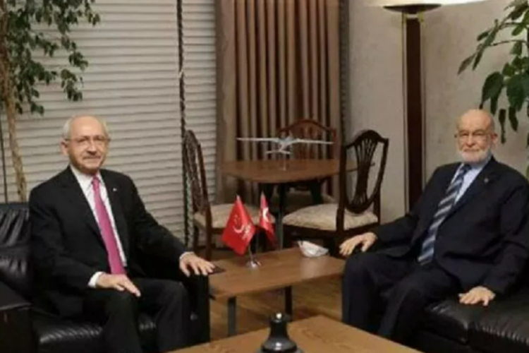 CHP lideri Kılı&ccedil;daroğlu, Saadet Partisi lideri Karamollaoğlu'nu ziyaret etti