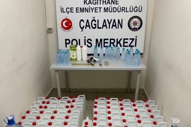 400 litre sahte alkol ele ge&ccedil;irildi