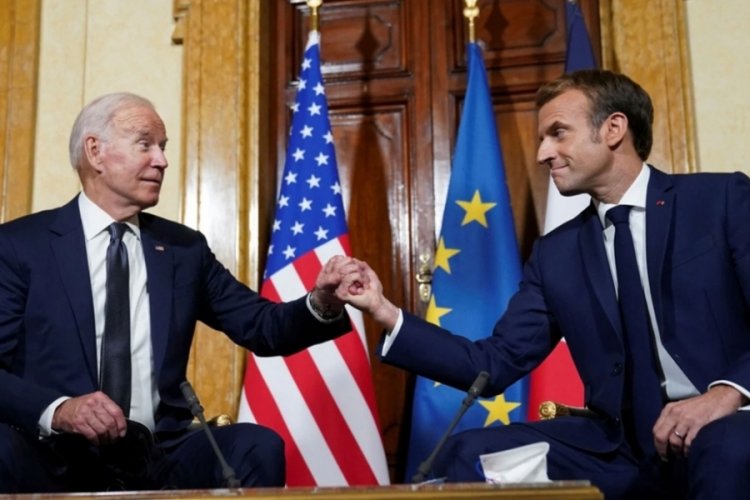 Biden ve Macron, Rusya-Ukrayna krizini g&ouml;r&uuml;şt&uuml;