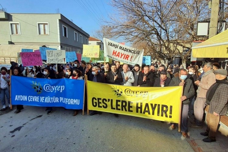 Aydın Kuşadası'nda mahalleliden 'GES' tepkisi