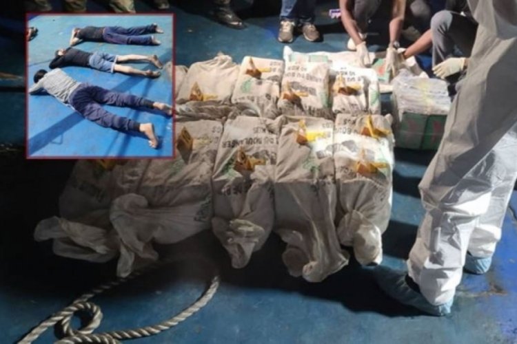 Gine a&ccedil;ıklarında 528 kilogram kokain ele ge&ccedil;irildi