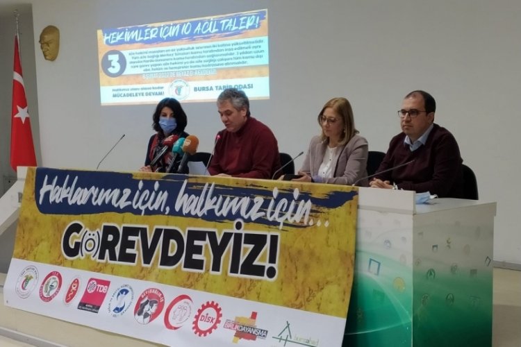 Bursa Tabip Odası hekimlerinden acil talep  duyurusu