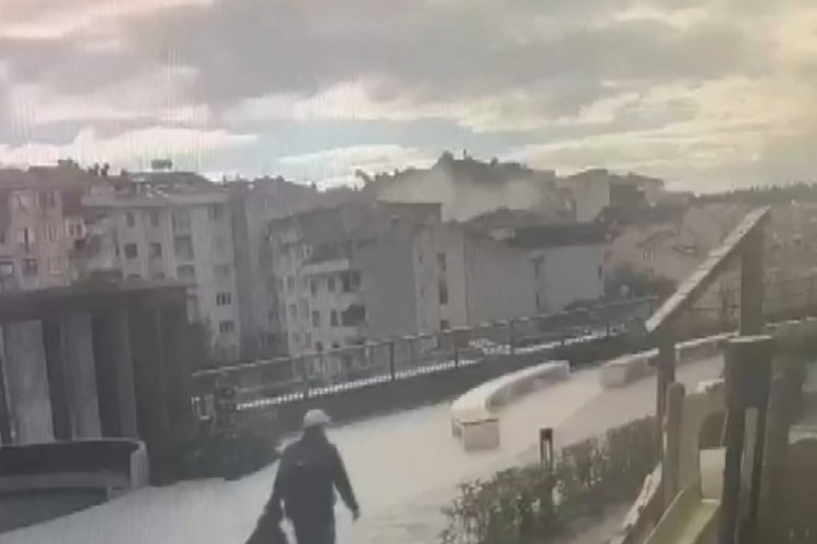 İstanbul &Uuml;sk&uuml;dar'daki patlama anı kamerada