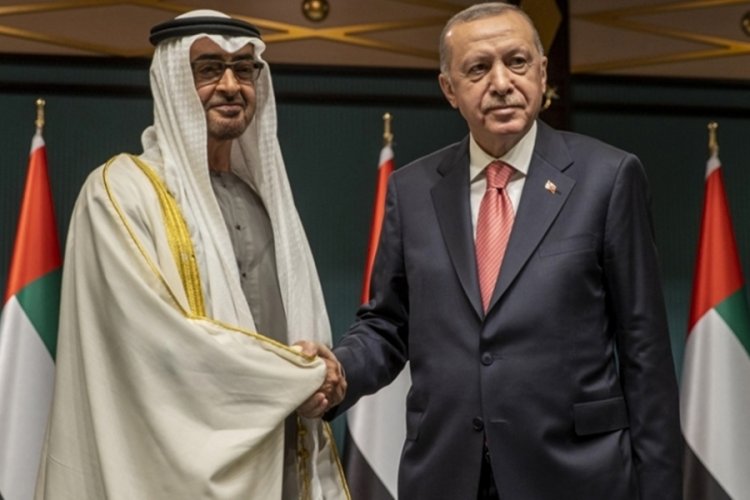 Cumhurbaşkanı Erdoğan, Şeyh Muhammed Bin Zayed Al Nahyan ile g&ouml;r&uuml;şt&uuml;