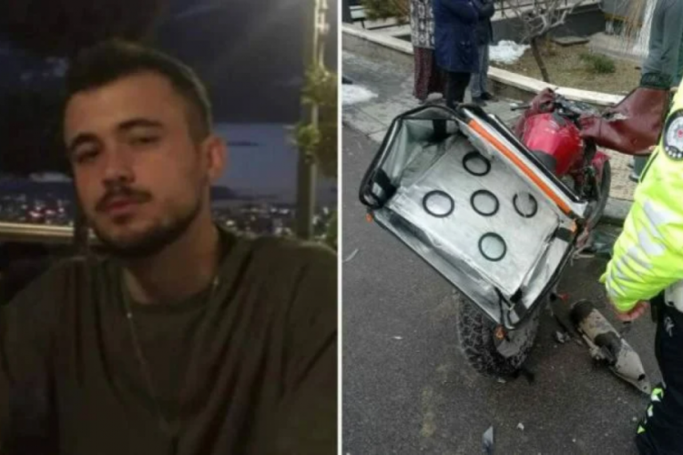 Ankara'da otomobilin &ccedil;arptığı motokurye hayatını kaybetti
