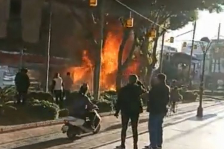 Antalya'da d&ouml;nerci d&uuml;kkanında korkutan yangın