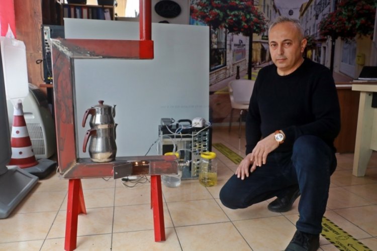 1,5 litre benzinle 3 g&uuml;n ısıtan soba yaptı