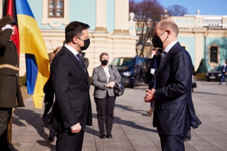 Almanya Başbakanı Olaf Scholz, Kiev'de