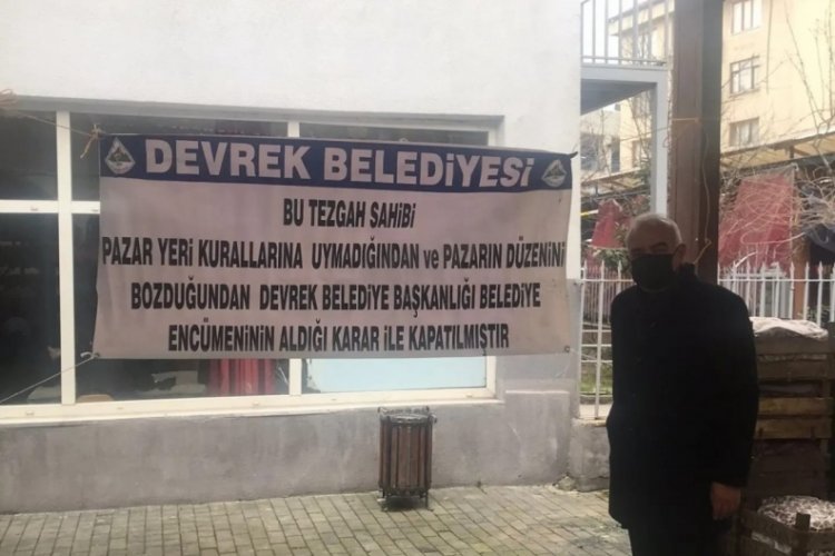 D&uuml;zeni bozan iki esnaf pazardan men edildi
