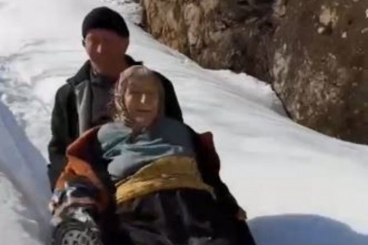 Saadet Nine'nin eğlenceli kayak keyfi
