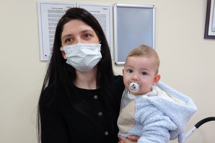 Bursa'da bebeği kalp hastası olan anne duygusal anlar yaşadı