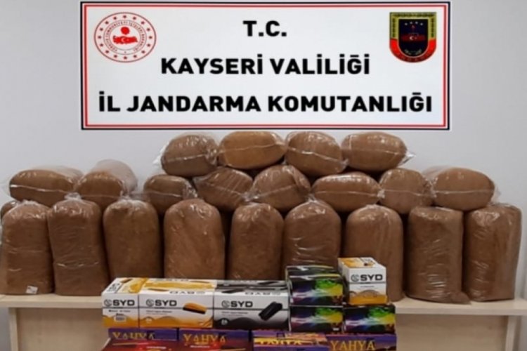 Kayseri'de t&uuml;t&uuml;n ka&ccedil;ak&ccedil;ılarına darbe